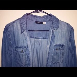 BDG jean button up. URBAN OUTFITTERS. (Large)